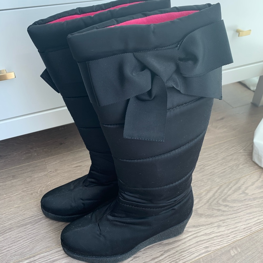 Kate Spade lined winter wedge boots sz 6.5